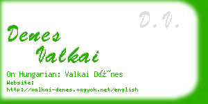 denes valkai business card